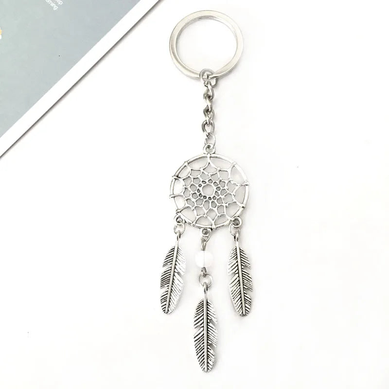 Simple Style Dreamcatcher Leaves Alloy Unisex Keychain