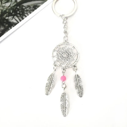 Simple Style Dreamcatcher Leaves Alloy Unisex Keychain