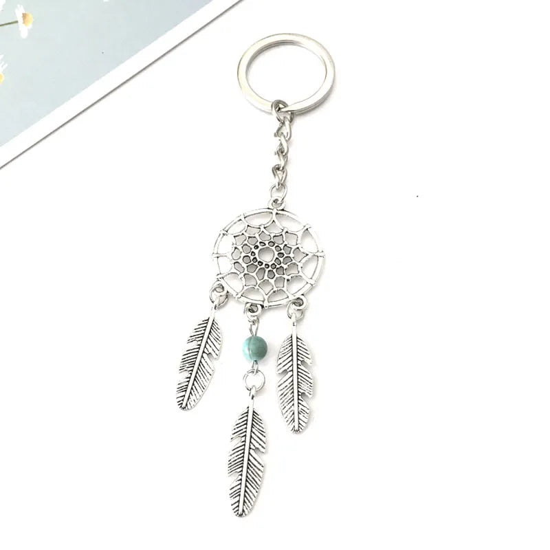 Simple Style Dreamcatcher Leaves Alloy Unisex Keychain