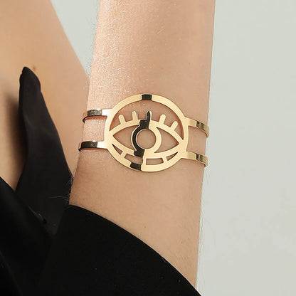 Simple Style Eye Alloy Wholesale Cuff Bracelets