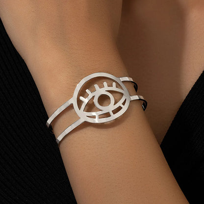 Simple Style Eye Alloy Wholesale Cuff Bracelets