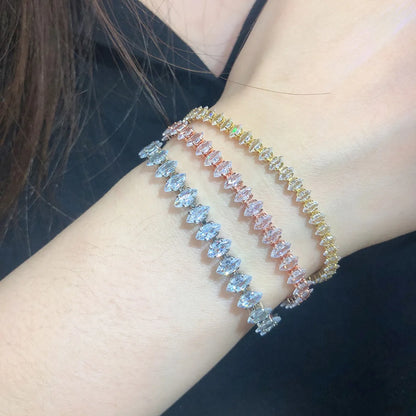 Simple Style Eye Copper Inlay Zircon Bracelets 1 Piece