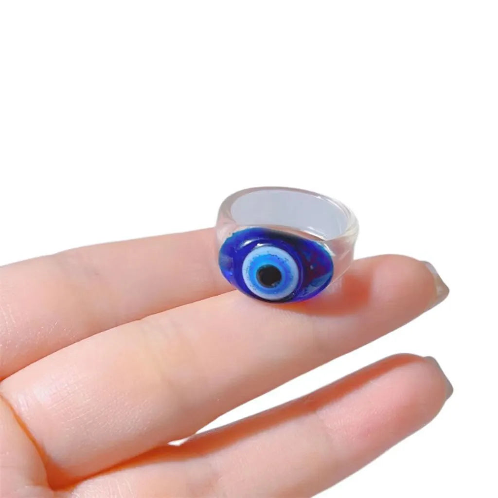 Simple Style Eye Plastic Resin Patchwork Women'S Rings