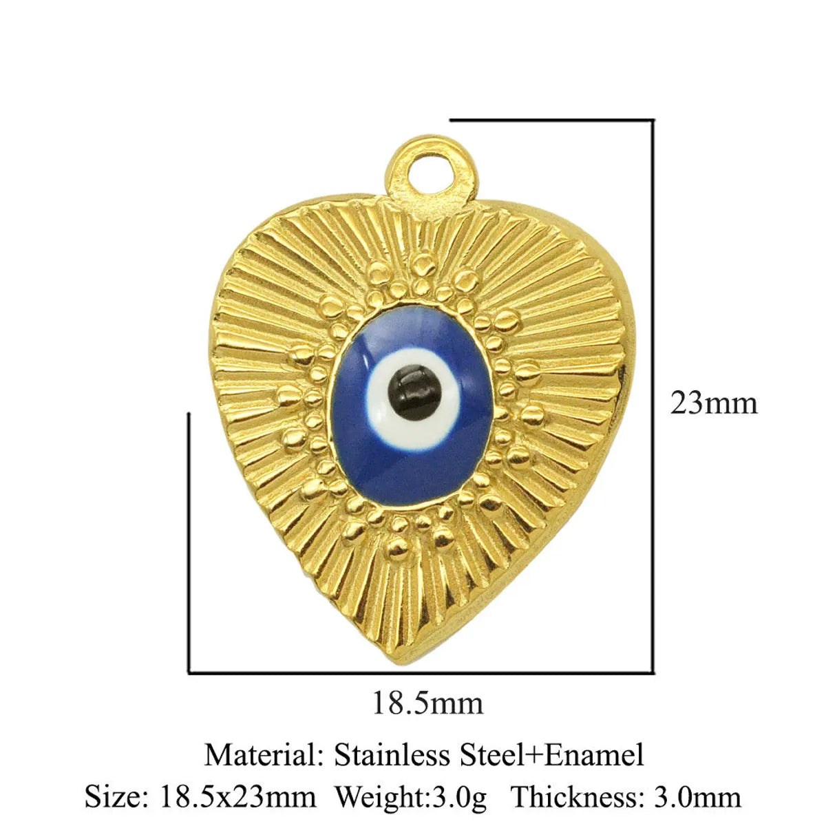 Simple Style Eye Stainless Steel Plating Inlay Zircon Jewelry Accessories