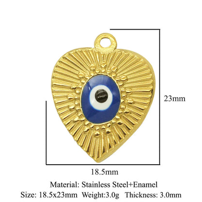 Simple Style Eye Stainless Steel Plating Inlay Zircon Jewelry Accessories