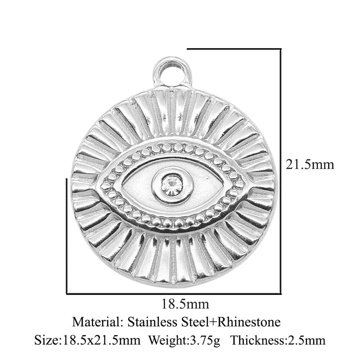 Simple Style Eye Stainless Steel Plating Inlay Zircon Jewelry Accessories