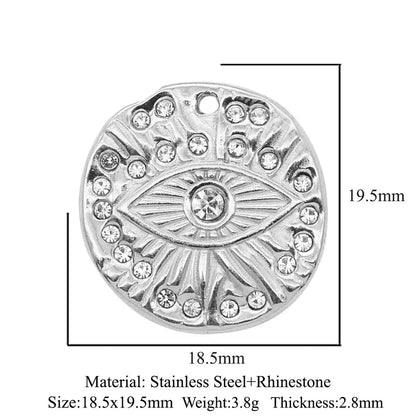 Simple Style Eye Stainless Steel Plating Inlay Zircon Jewelry Accessories