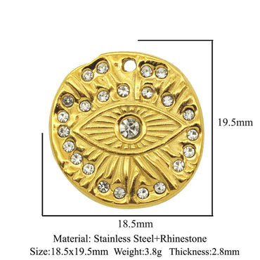 Simple Style Eye Stainless Steel Plating Inlay Zircon Jewelry Accessories