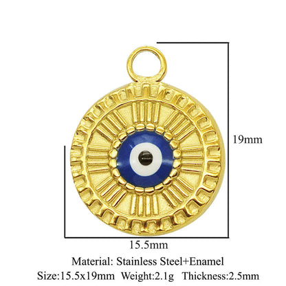 Simple Style Eye Stainless Steel Plating Inlay Zircon Jewelry Accessories