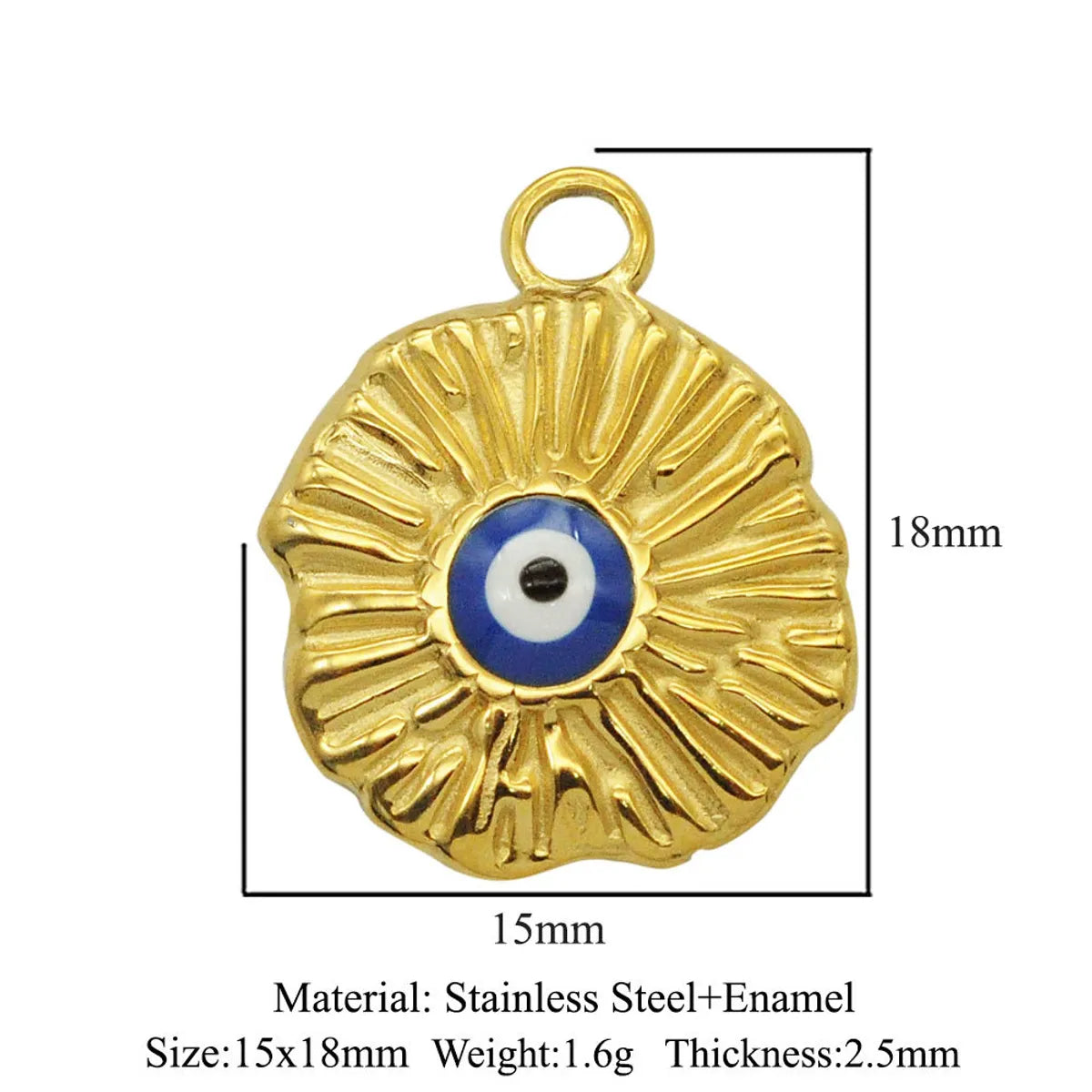 Simple Style Eye Stainless Steel Plating Inlay Zircon Jewelry Accessories