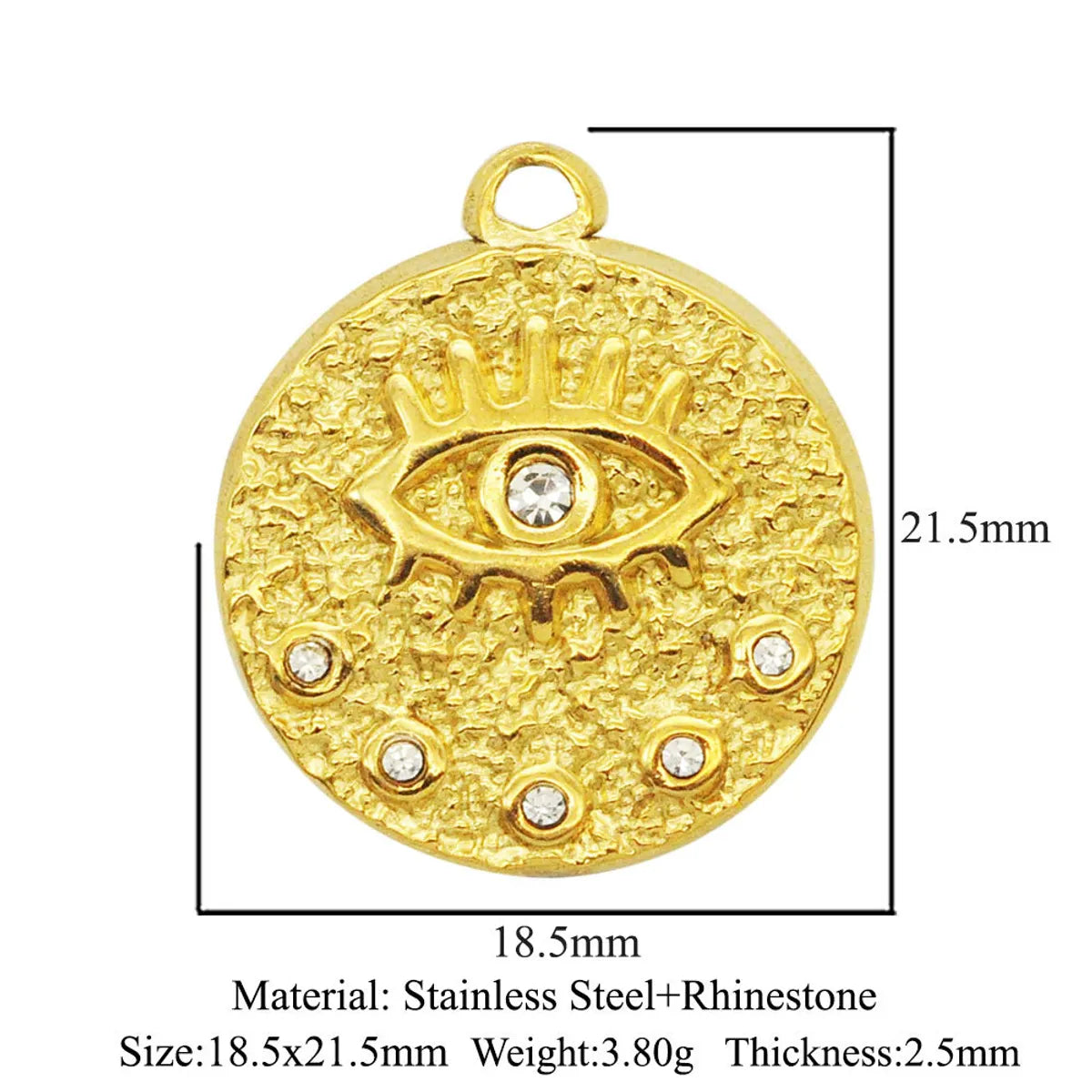 Simple Style Eye Stainless Steel Plating Inlay Zircon Jewelry Accessories