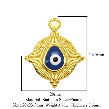 Simple Style Eye Stainless Steel Plating Inlay Zircon Jewelry Accessories