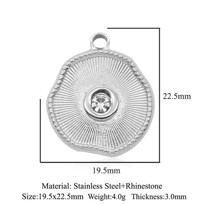 Simple Style Eye Stainless Steel Plating Inlay Zircon Jewelry Accessories