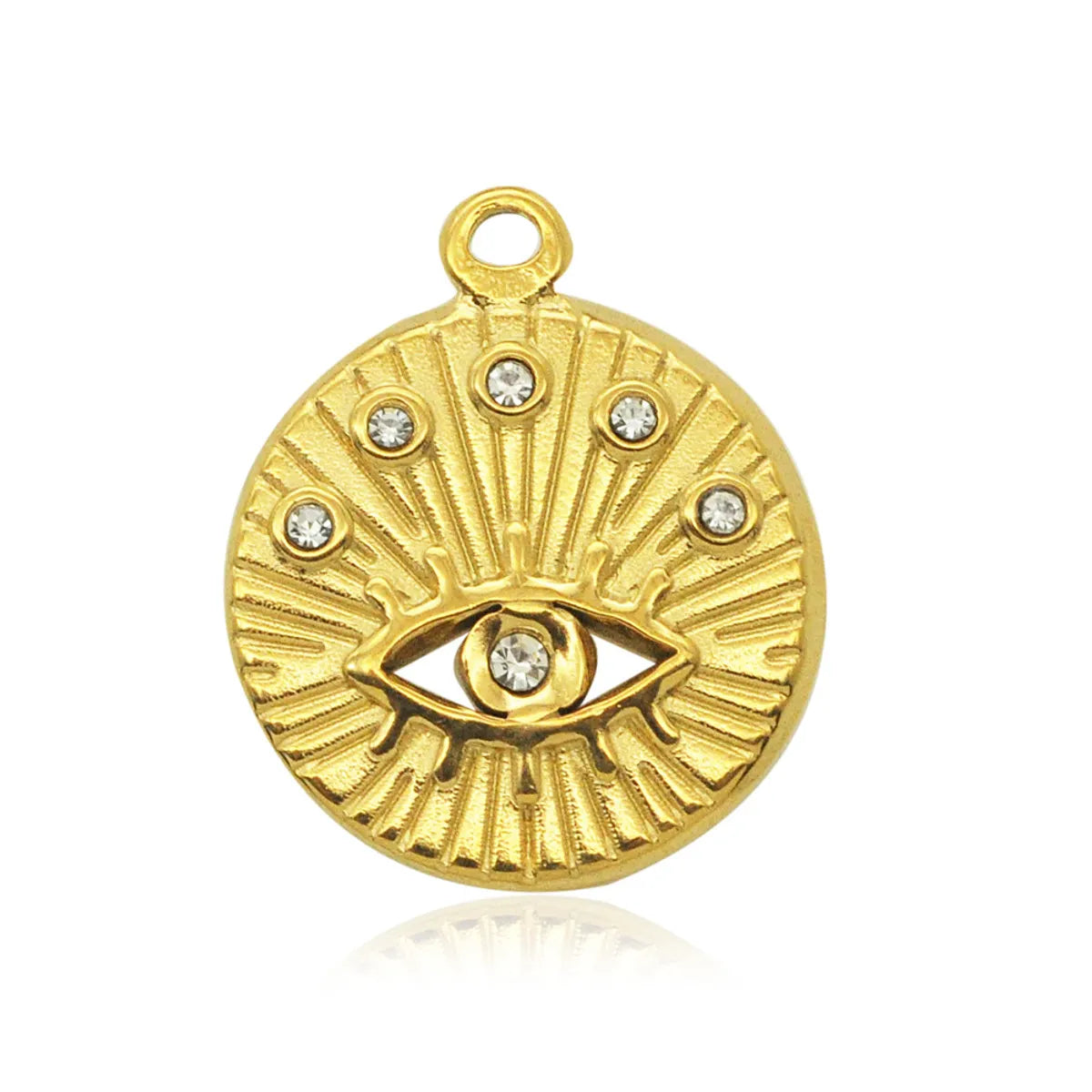 Simple Style Eye Stainless Steel Plating Inlay Zircon Jewelry Accessories