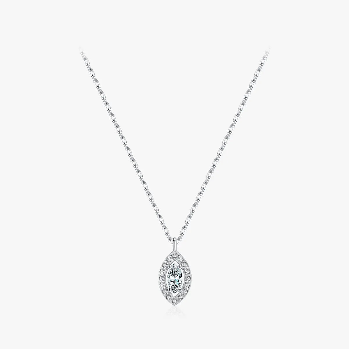 Simple Style Eye Sterling Silver Plating Zircon 14k Gold Plated Pendant Necklace