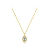 Simple Style Eye Sterling Silver Plating Zircon 14k Gold Plated Pendant Necklace