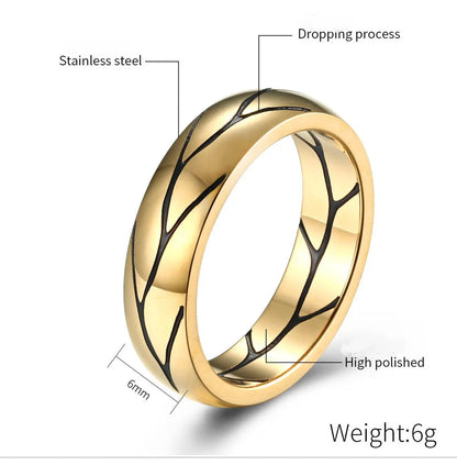 Simple Style Flame 304 Stainless Steel 18K Gold Plated Unisex Rings