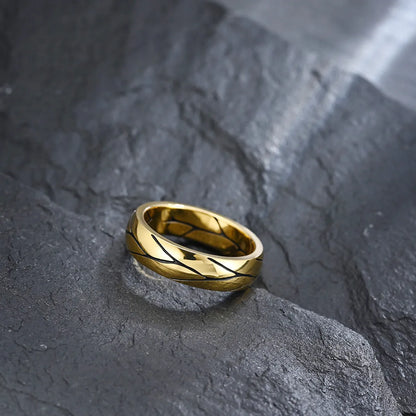 Simple Style Flame 304 Stainless Steel 18K Gold Plated Unisex Rings