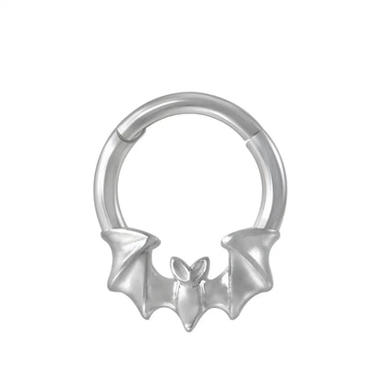 Simple Style Flame Bat Stainless Steel Plating Gold Plated Nose Ring