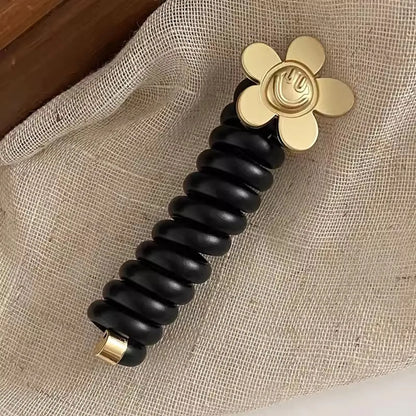 Simple Style Flower Alloy Plastic Hair Tie