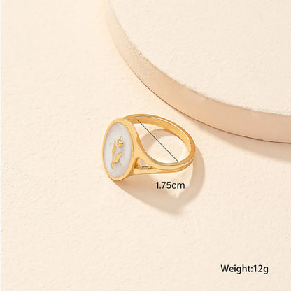 Simple Style Flower Alloy Plating Gold Plated Women's Rings