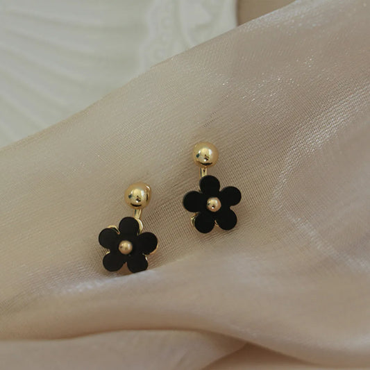 Simple Style Flower Alloy Plating Women's Ear Studs 1 Pair