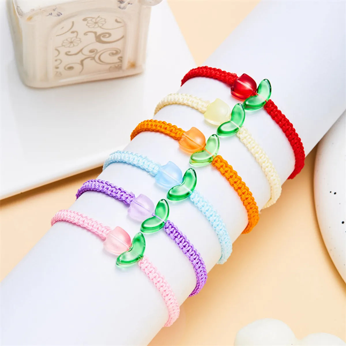 Simple Style Flower Alloy Polyester Braid Women's Bracelets