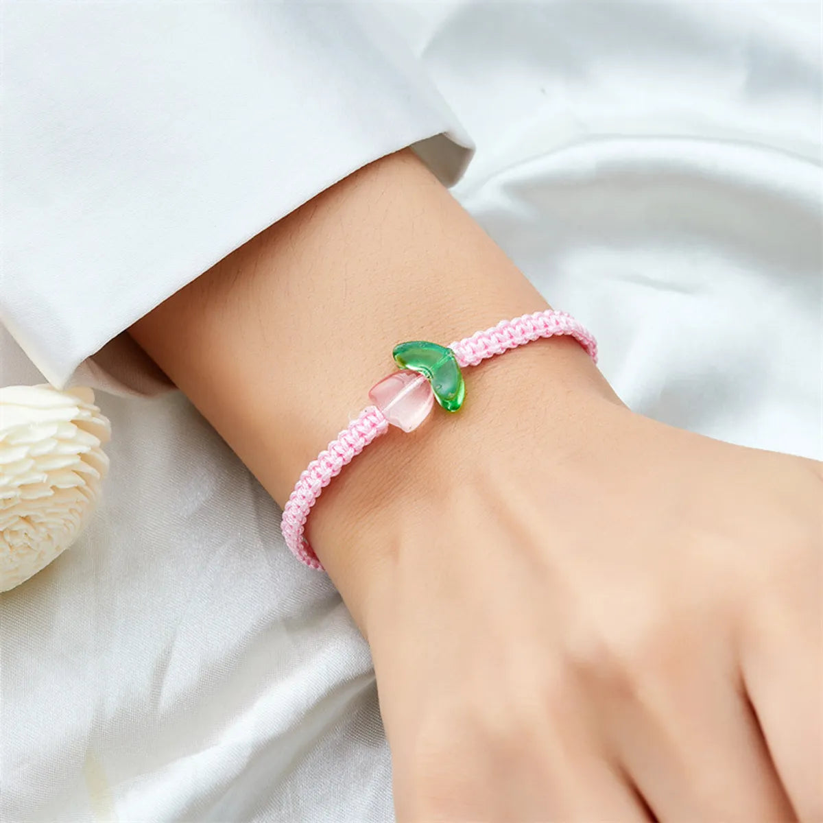 Simple Style Flower Alloy Polyester Braid Women's Bracelets