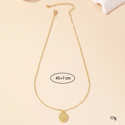 Simple Style Flower Alloy Wholesale Pendant Necklace