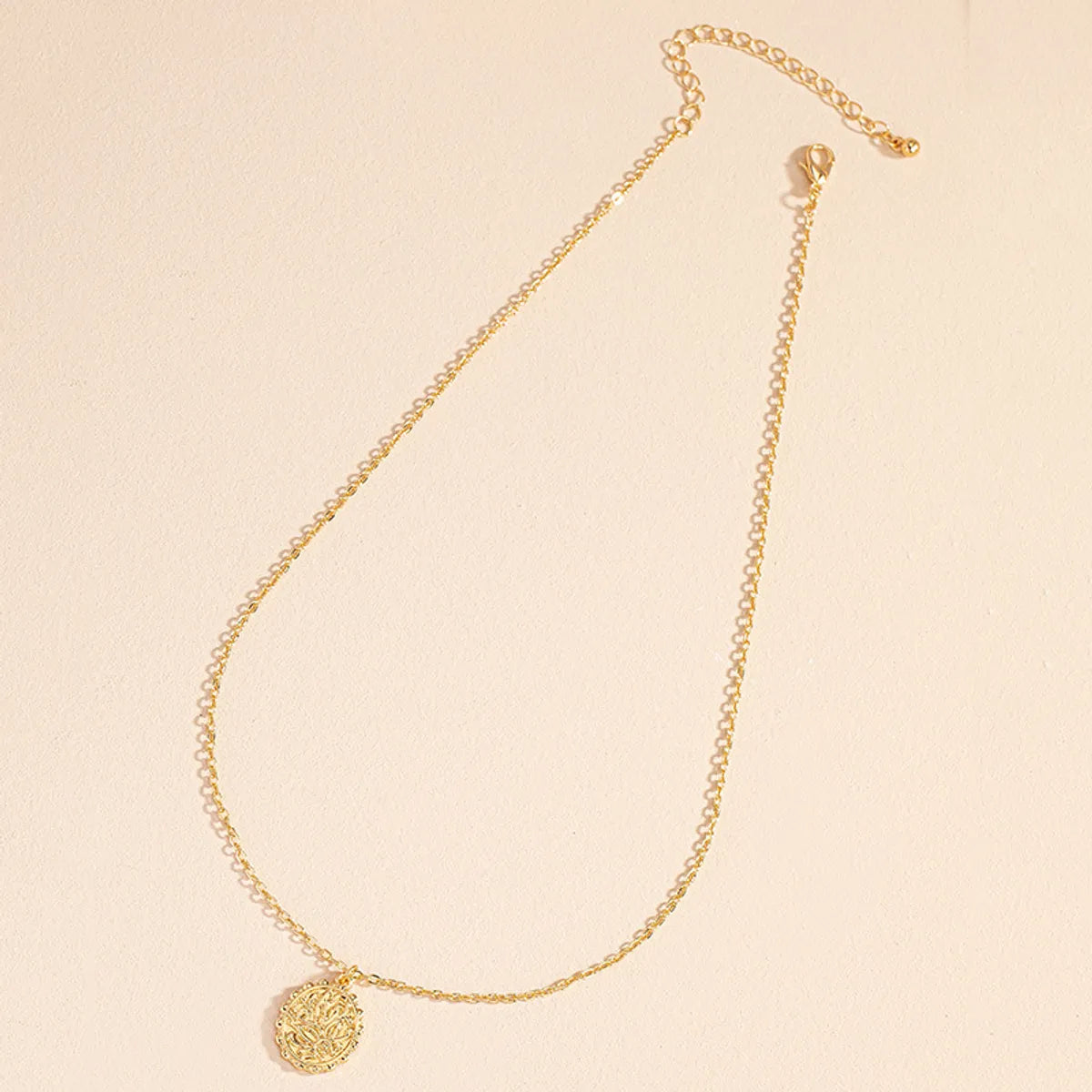 Simple Style Flower Alloy Wholesale Pendant Necklace