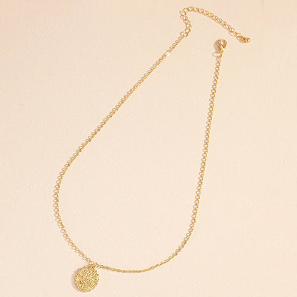 Simple Style Flower Alloy Wholesale Pendant Necklace