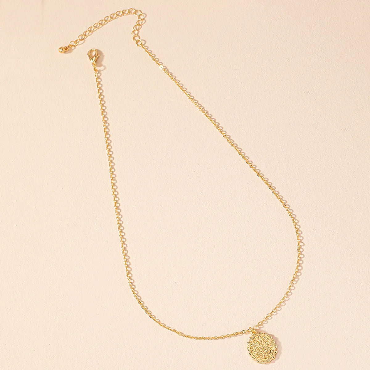 Simple Style Flower Alloy Wholesale Pendant Necklace