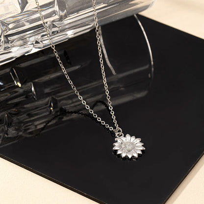 Simple Style Flower Alloy Zinc Plating Women's Pendant Necklace