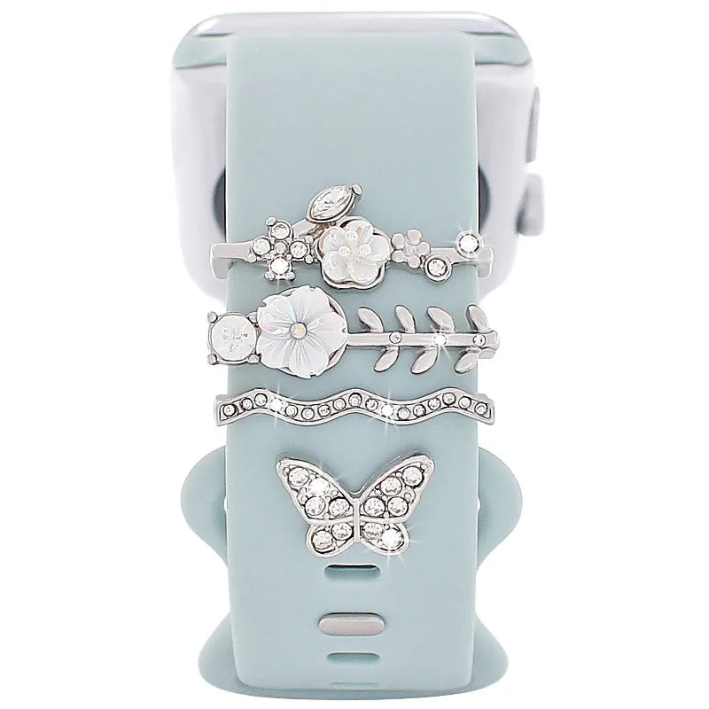 Simple Style Flower Butterfly Metal   Watch Strap