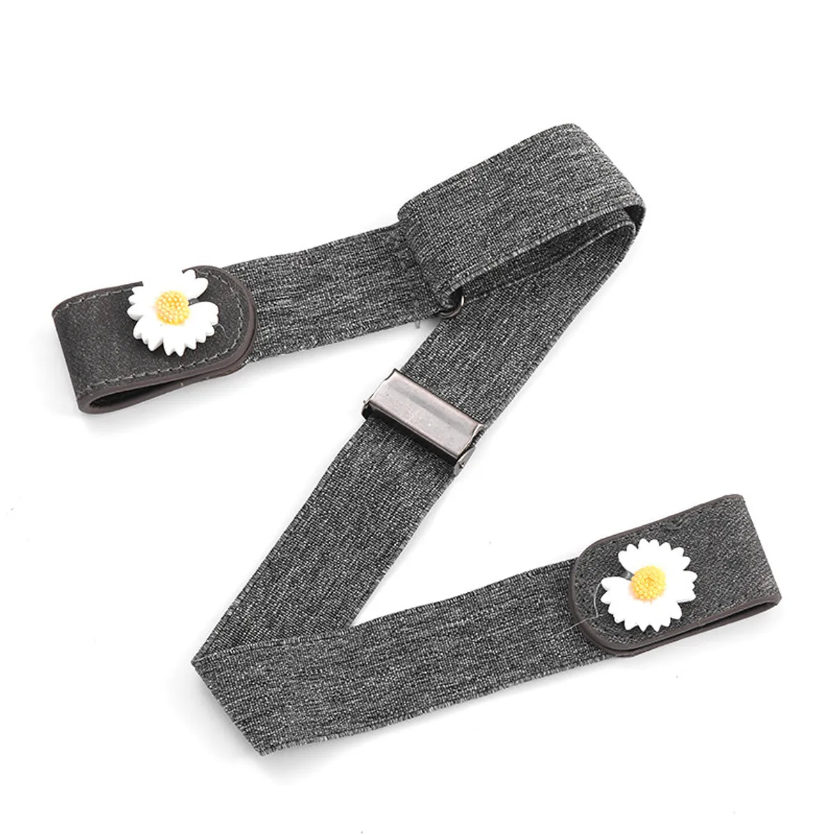 Simple Style Flower Canvas Metal Patchwork Women'S Woven Belts