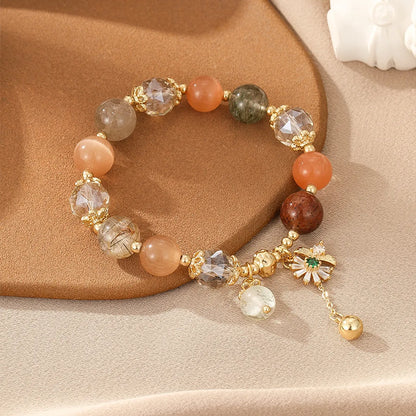 Simple Style Flower Copper Beaded Bracelets