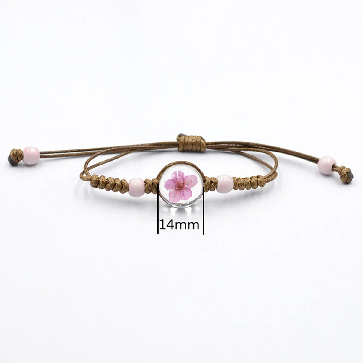 Simple Style Flower Dried Flower Glass Knitting Women'S Bracelets