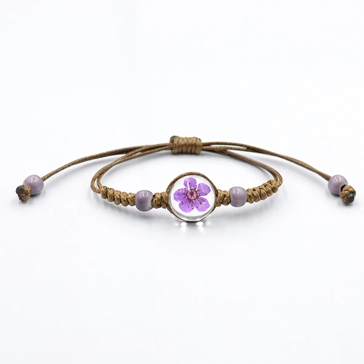 Simple Style Flower Dried Flower Glass Knitting Women'S Bracelets