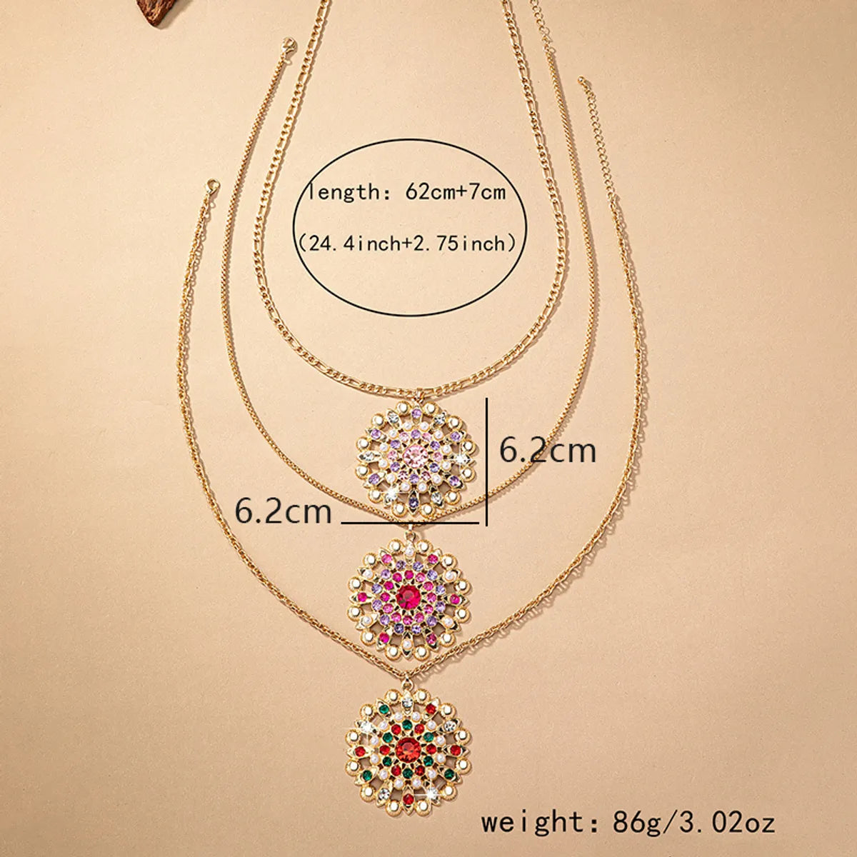 Simple Style Flower Floral Alloy Ferroalloy Plating Inlay Zircon 14k Gold Plated Women's Pendant Necklace