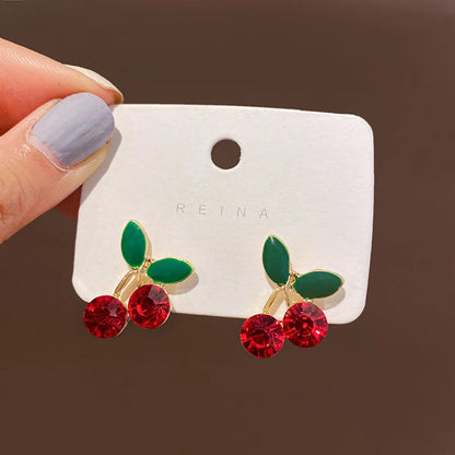 1 Pair Simple Style Flower Inlay Mixed Materials Rhinestones Ear Studs