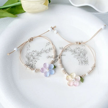 Simple Style Flower Natural Stone Flowers Bracelets