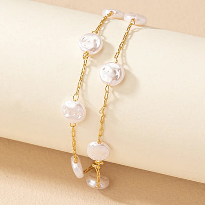 Simple Style Flower Plastic Ferroalloy Women's Bracelets