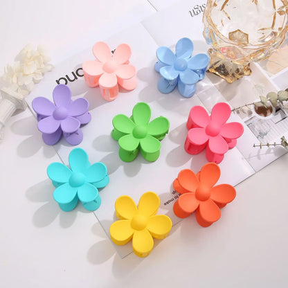 Simple Style Flower Plastic Handmade Hair Claws 1 Piece