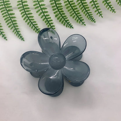 Simple Style Flower Plastic Resin Printing Hair Claws 1 Piece