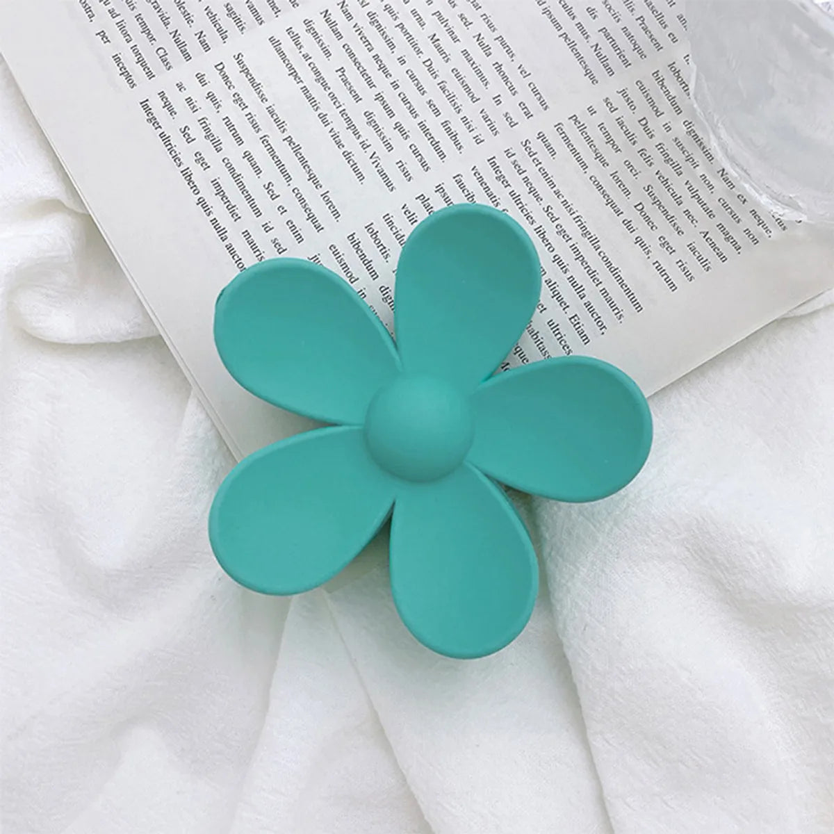 Simple Style Flower Plastic Resin Printing Hair Claws 1 Piece