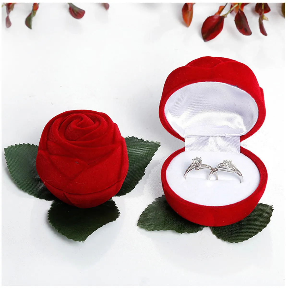 Simple Style Flower Plastic Valentine'S Day Jewelry Boxes