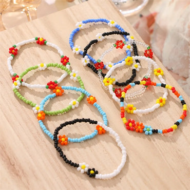 Simple Style Flower Plastic Wholesale Bracelets