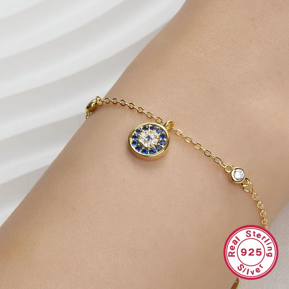 Simple Style Flower Sterling Silver Plating Inlay Zircon 18k Gold Plated White Gold Plated Bracelets