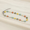 Wholesale Jewelry Simple Style Flower Titanium Steel 18K Gold Plated Enamel Bracelets Necklace