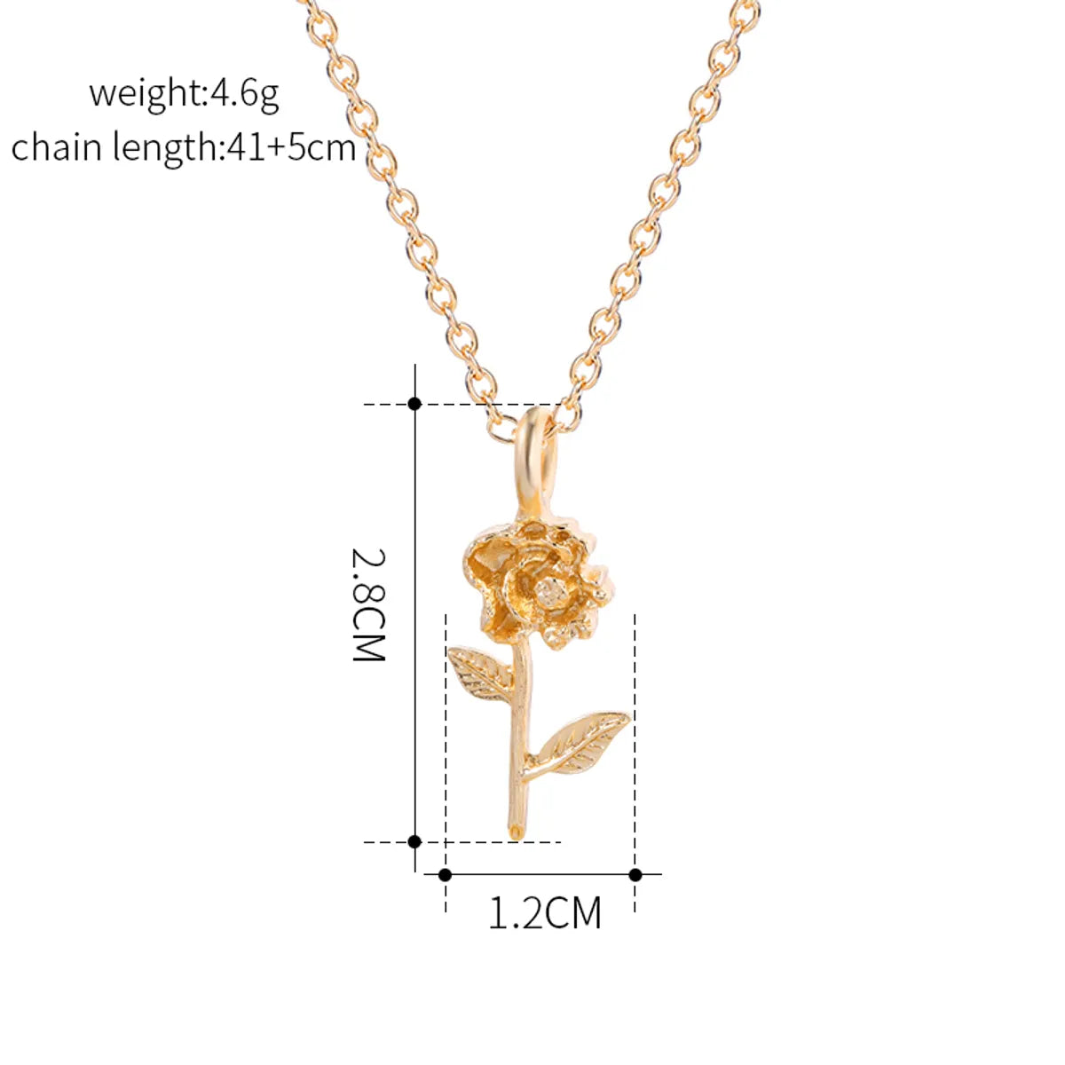 Simple Style Flower Zircon Alloy Wholesale Pendant Necklace